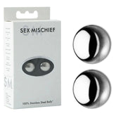 Sex & Mischief 100% Stainless Steel Balls 1.5 Inch Ben Wa Balls Silver Silver > Sex Toys For Ladies > Kegel Exercise