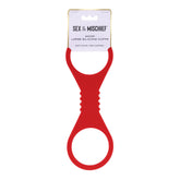 Sex & Mischief Amor Large Silicone Cuffs (Red) – Large Flexible Silicone Restraints Red > Bondage Gear > Restraints