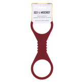 Sex & Mischief Enchanted Large Silicone Cuffs (Burgundy) – Large Silicone Restraints Red > Bondage Gear > Restraints