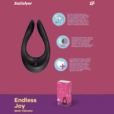 Satisfyer Endless Joy - Couples Stimulator - Black STIMULATORS