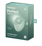 Satisfyer Perfect Pair 3 Hybrid Finger Vibrator - Green Finger Stimulator