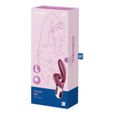 Satisfyer Touch Me Rabbit Vibrator Red with Dual Motors and Waterproof Design VIBRATORS-RABBIT