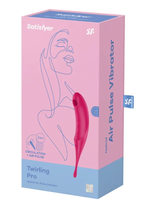 Satisfyer Twirling Pro Red Hybrid Air Pulse Vibrator Waterproof Rechargeable AIR PULSATION