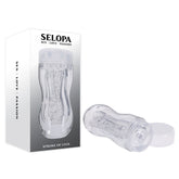 Selopa Stroke of Luck Stroker with Vibrating C-Ring for Enhanced Pleasure Clear Strokers - Manual