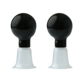 Sex & Mischief Nipple Suckers Set of Two with Black Suction Cups and Clear Nipple Clips Nipple Stimulators