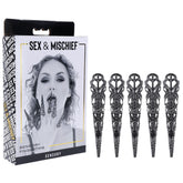 Sex & Mischief Sensory Fingertips - 8.25 cm Black Alloy Medical Themed