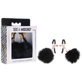 Sex and Mischief Puff Nipple Clamps for Enhanced Sensation and Intimate Pleasure Black Nipple Clips