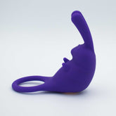 Cock Hopper Vibrating Cock Ring with Rabbit Bullet Stimulator Couples Toys
