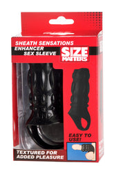 Sheath Sensations Enhancer Sex Sleeve 4.5 Inches Long Black SLEEVES