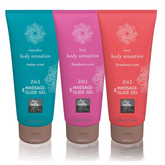 Shiatsu Massage Lubricant 200 ml Triple Pack with Amber and Strawberry Scents Massage Oil