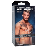 Signature Strokers William Seed Ultraskyn Pocket Ass Handheld Stroker Body-Safe Phthalate-Free Strokers - Celebrity