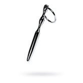 Silver Metal Bullet Shaped Urethral Plug with Ring Silver Sounding Rods