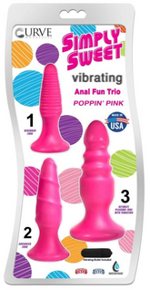 Simply Sweet Pink Anal Plug Trio Set for Beginner Training > Anal Range > Butt Plug Kits