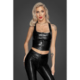 Snake Wetlook Top with Zipper for Adult Fashion Womens Latex