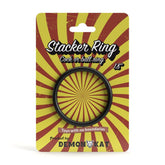 Stacker Ring 1.8 Inch 45mm Silver Black COCK RINGS