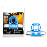 Stay Hard 10 Function Vibrating Bull Ring Blue Cock Rings Vibrating