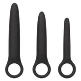 Boundless Dilator Trio Black Silicone Set with Three Graduated Sizes and Easy Finger Loop Dilators