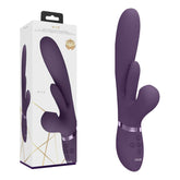 Vive Ena Rabbit Vibrator with Flapping Tongue Deep Purple Purple VIBRATORS-RABBIT