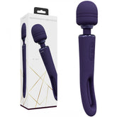 Vive Kiku Double Ended Vibrating Wand and Flapping Massager Purple Purple Electric Massager
