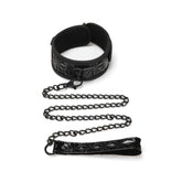 Whip Smart Diamond Collar and Leash Set in Black Default Title > Bondage Gear > Collars