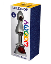 Wooomy Lollypop Double Ball Metal Plug Red Large > Anal Range > Jewel Butt Plugs