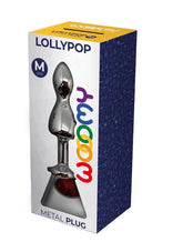 Wooomy Lollypop Double Ball Metal Plug Red Medium Butt Plugs