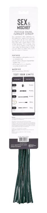 Indica Dual Impact Crop (Green) – Versatile Impact Toy Green > Bondage Gear > Crops