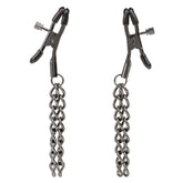 Euphoria Collection Black Chain Adjustable Nipple Clamps with Soft Pads > Sex Toys > Nipple Clamps