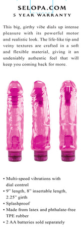 Thicc Boi (Pink) – Large Multi-Speed Realistic Girthy Vibrator Pink Vibrators