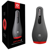 Airturn 2 (Black) – Waterproof Heating Suction Masturbator with Vibration and Warming Functions Grey > Sex Toys For Men > Masturbators > Vibrating