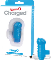 Charged Fing O – Rechargeable Mini Finger Vibrator with Vooom Technology Blue > Vibrators > Finger Vibrators