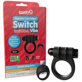 Remote Control Switch Vibe (Black) – Waterproof Rechargeable Double-Sided Vibrating Cock Ring Black > Cock Ring > Vibrating