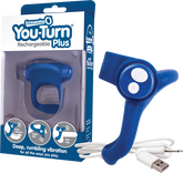 Charged You-Turn Plus – Rechargeable Vibrating Cock Ring Blue > Cock Ring > Vibrating