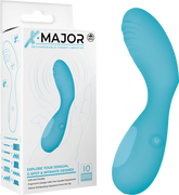Rechargeable Finger Vibrator – Soft Flexible One-Handed Operation Vibrator Blue > Vibrators > Finger Vibrators