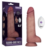 Vibrating Sliding Skin Pro II Silicone Dong 8.5 Inches – Waterproof Wireless Remote-Controlled Dong Flesh > Vibrators > Realistic Vibrators
