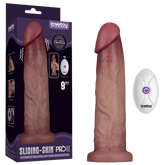 Sliding Skin Pro II Silicone Dong 9 Inch – Wireless Remote-Controlled Vibrating Dong Flesh > Vibrators > Realistic Vibrators