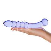 Purple Rain Ribbed Dildo (Purple) – Dual-Ended Ribbed Dildo > Realistic Dildos and Vibes > Double Dildos