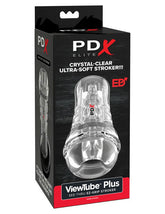 Pdx Elite Viewtube Plus (Clear) – See-Thru Stroker > Sex Toys For Men > Masturbators > Manual