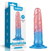 Dazzle Studs Dildo 7 Inch Pink and Blue Vibrant Pleasure Toy DONGS
