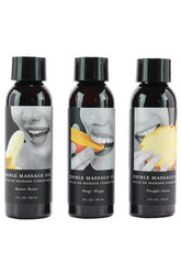 Edible Tropical Massage Oil Trio 3 x 59 ml - Mango Pineapple Banana Massage Oil