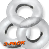 Fat Willy 3 Piece Jumbo Cockrings Clear for Enhanced Pleasure and Performance COCK RING Set