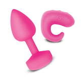 Gkit Sunny Raspberry Remote Control Vibrator 3cm Diameter Pink Butt Plugs - Vibrating