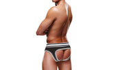 Prowler Open Back Brief White/Black for Bold Style Open Back Underwear