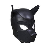 Puppy Play Mask (Black) – Neoprene Rubber Erotic Clothing Mask Black Masks
