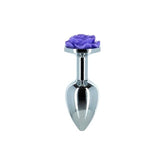 Purple Rose 3 Inch Metal Butt Plug for Enhanced Pleasure > Anal Range > Jewel Butt Plugs