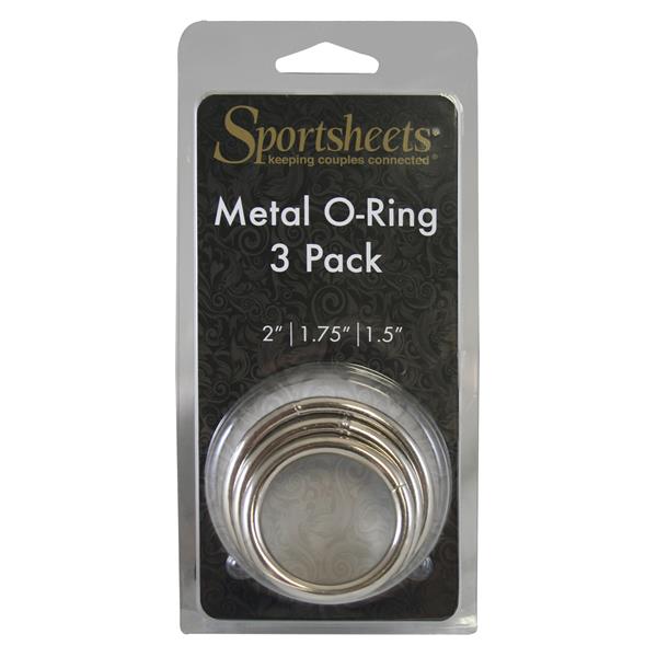 Sportsheets Seamless Metal O-Rings Set – Nickel-Free Metal 1.5 Inch, 1.75 Inch, 2 Inch Rings Accessory > Dildos > Strap On Harnesses
