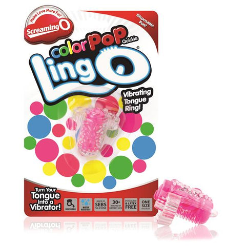 ColorPoP Quickie Ling O Tongue Vibrator – Wireless Disposable SEBS Silicone Vibrator > Sex Toys > Couples Toys