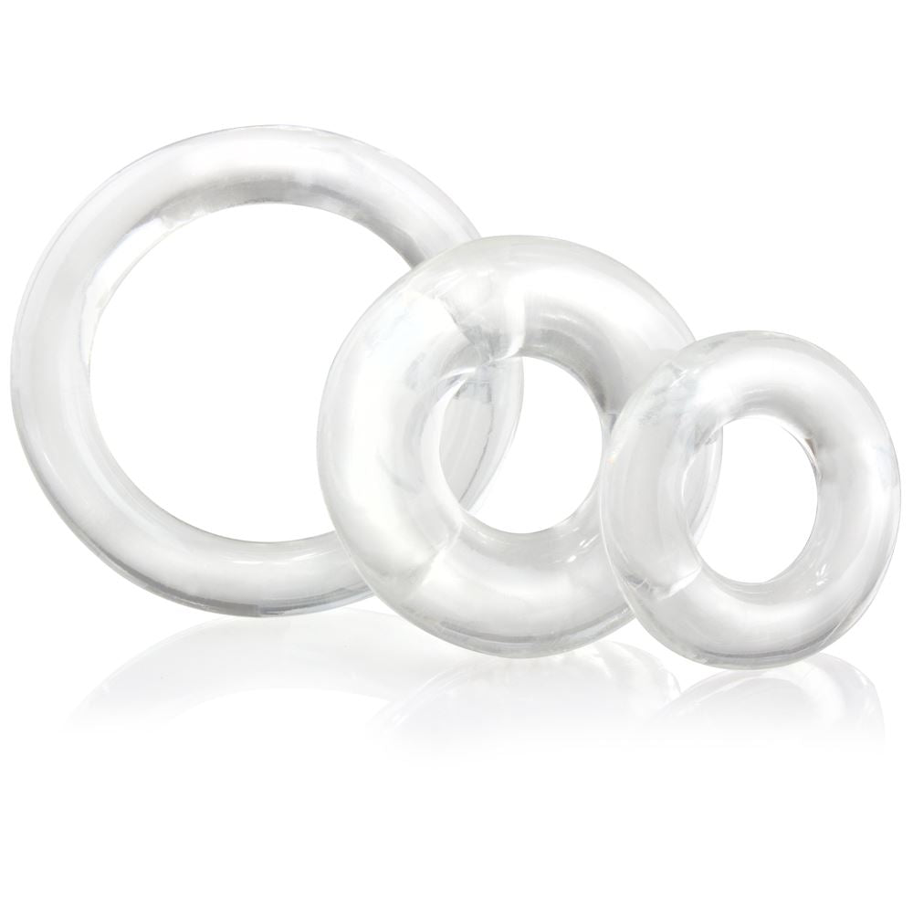 RingO X3 Mixed Pack 3-Pack Cock Rings Clear Silicone Cock Rings > Cock Ring > Sets