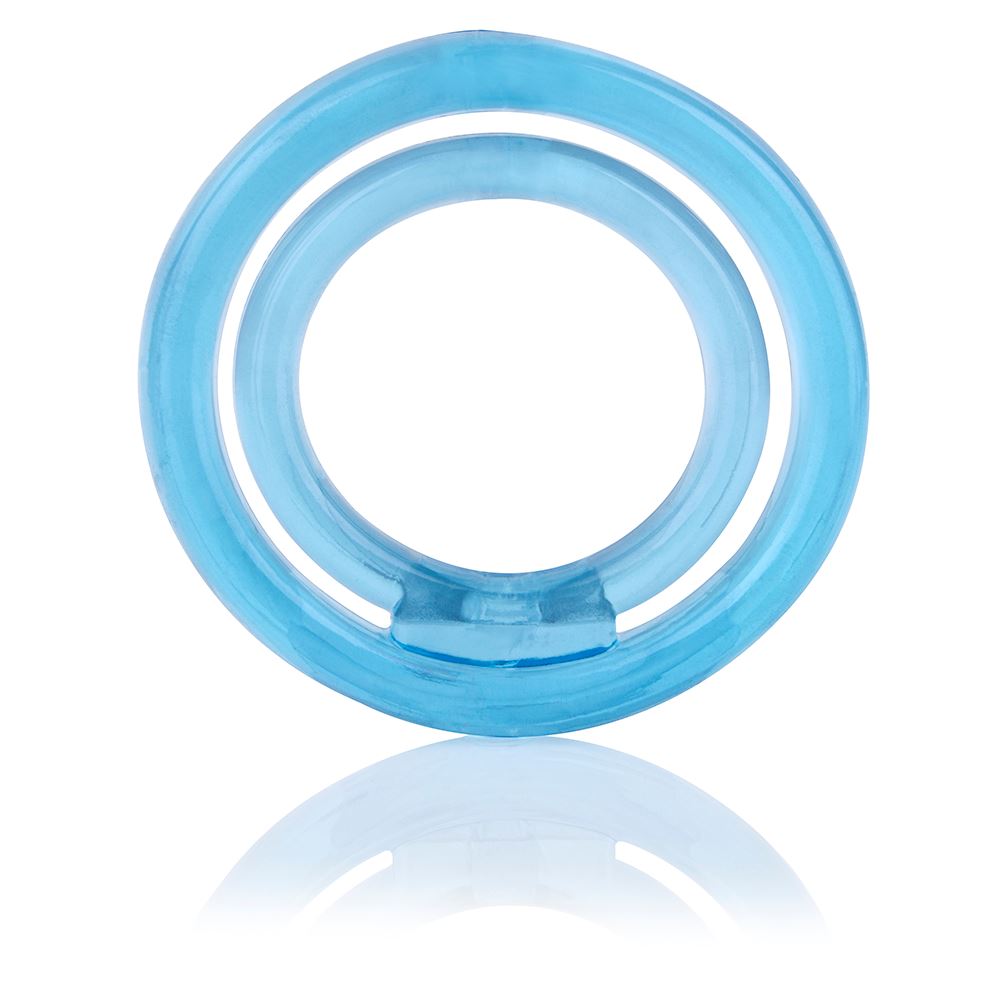 RingO RingO 2 Dual Cock Ring – Dual Loop Penis and Testicles Ring Blue > Cock Ring > Single