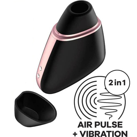 Satisfyer App Enabled Love Triangle Clitoral Massager Black > Sex Toys For Ladies > Clitoral Vibrators and Stimulators